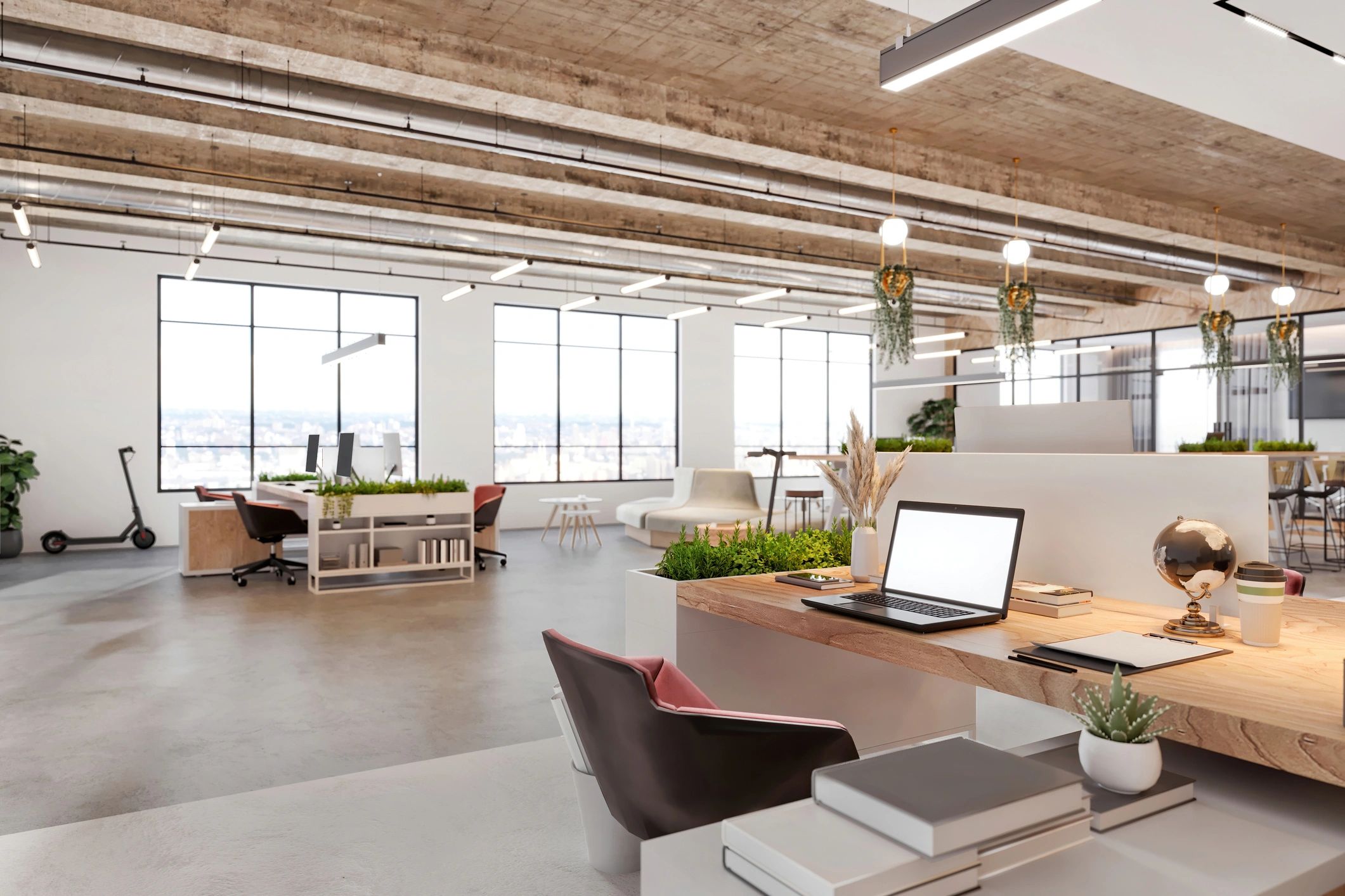 Modern open-plan office interior